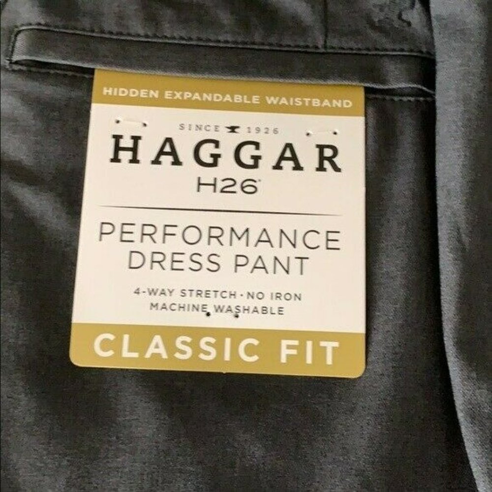 Haggar Dress Pants H26 Grey 32x34 - Picture 11 of 12